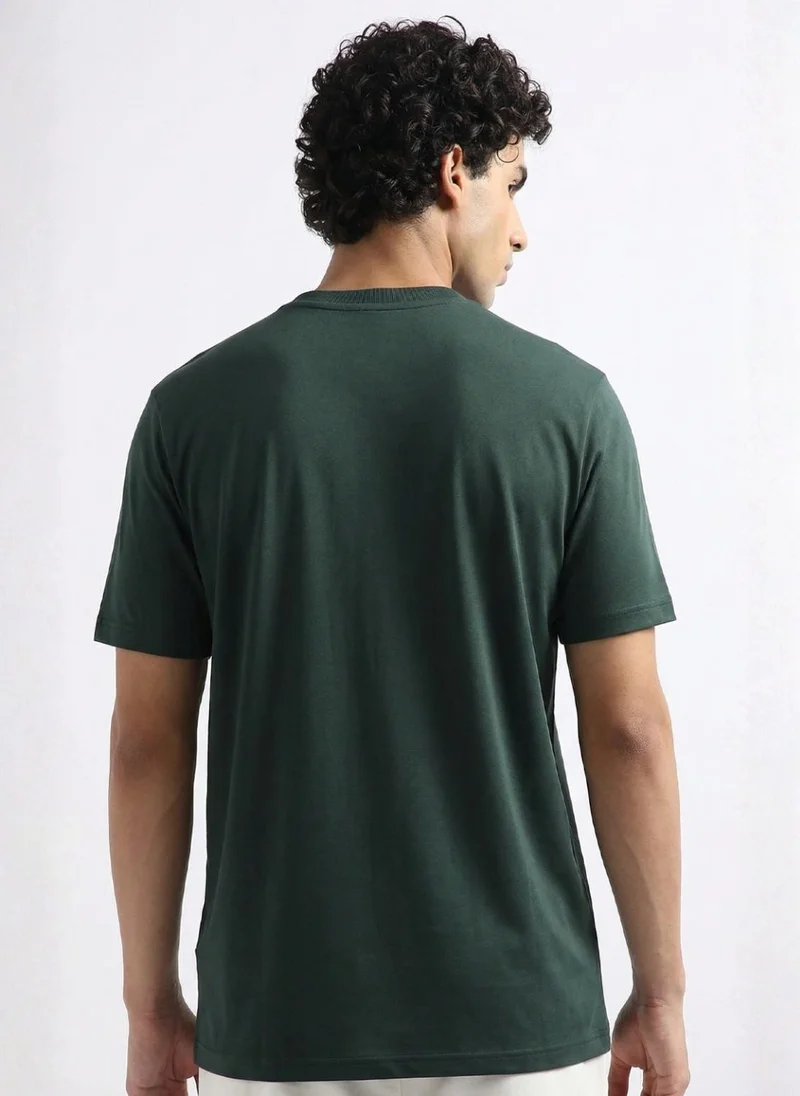 NOBERO Deep Forest Nobero Travel Supima T-Shirt | Men’s T-Shirt | Regular Fit | 95% Supima Cotton 5% Lycra (200 GSM) | UPF 50+ + Anti-Odor Anti-Microbial | Wrinkle-Resistant Travelwear Essential | Available in 8 Colours for Men | Best Price UAE