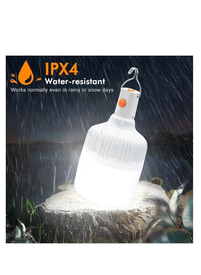 2 Pack LED USB Rechargeable Camping Lantern, 3 Modes Portable Light Bulb, Suitable for Emergency, Camping, Patio,Garden, BBQ, Hiking, Fishing - Image 5