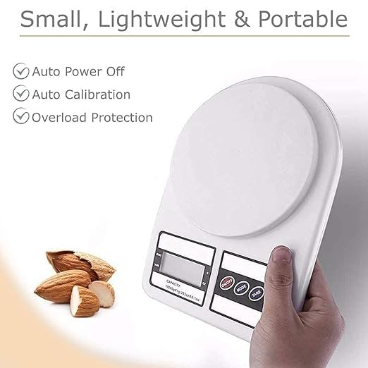 ARUI Digital Kitchen Food Weighing Scale For Healthy Living Home Baking Cooking Fitness Balanced Diet 1 Year Warranty 10Kg x 1gms with 2 Batteries IncludedColor May vary - Image 2