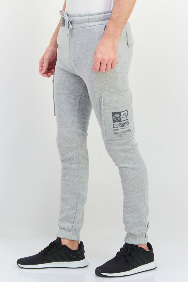 CROSSHATCH Men Sportswear Fit Outdoor Sweatpants, Heather Grey  - Image 2