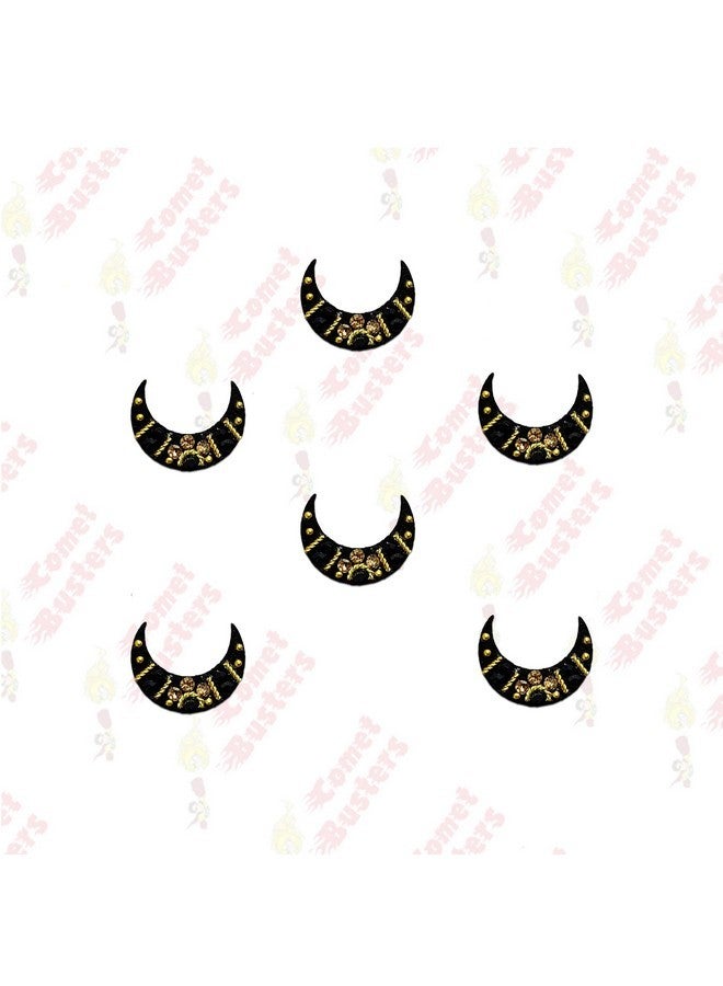 Comet Busters Handcrafted Fancy Black Moon Bindis (Bv2205) - Image 2