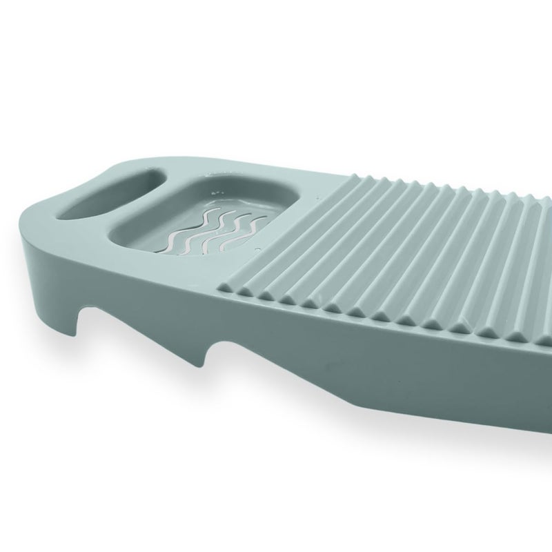 LLpotata Wash Board, Washboard for Hand Washing Clothes, Plastics Laundry Scrub Board Household With Holder Portable (A-light blue) - Image 4