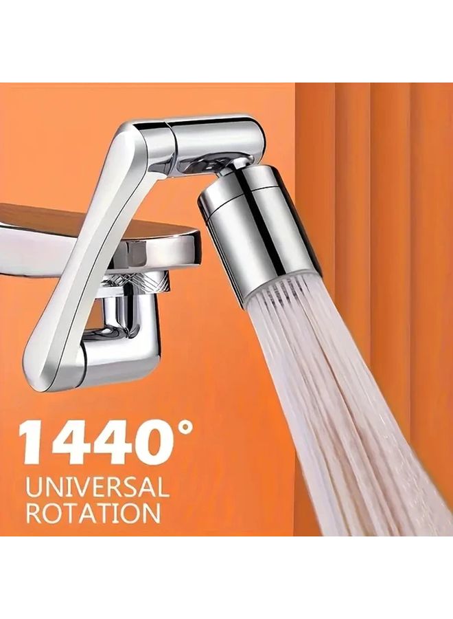 Stainless Steel Swivel Faucet 1440 Degree Rotating Splash Proof Design With Installation Tools - Image 3