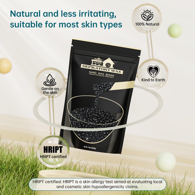 Lifestance Hard Waxing Beads for Large Areas - 1lb Blackberry Coarse Hair Removal for Underarm, Leg, Body, Brazilian Bikini at Home for Women and Men - Image 3
