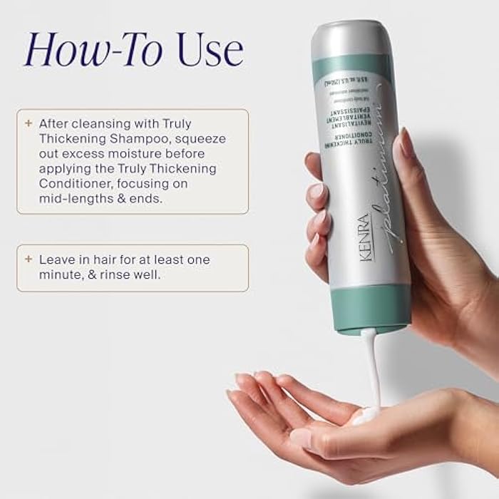 Kenra Platinum Truly Thickening Conditioner | Full Body Conditioner | Volumizing | Improves the Look of Density for Fuller Hair | Lightweight | Sulfate-Free| Color Safe |All Hair Types |33.8. fl. oz. - Image 5