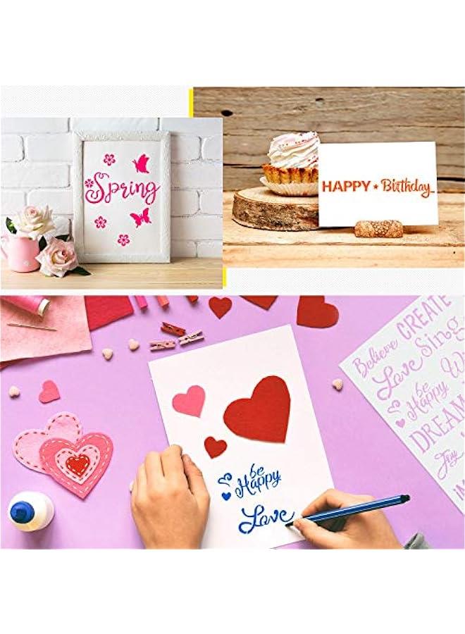Arabest 3 Pieces Plastic Painting Stencils 8 x 11 Inch Reusable Inspirational Word Stencils Template for Painting on Wood, Fabric, Paper, Wall DIY Drawing Craft  - Image 5