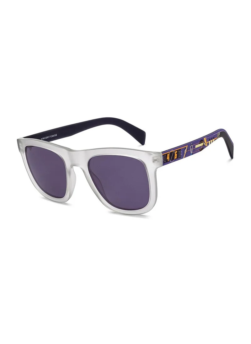VINCENT CHASE Unisex Polarized Wayfarer Sunglasses - VC S16414 - Lens Size: 53 Mm