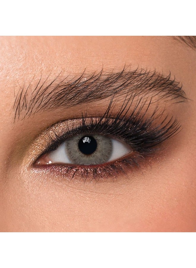 Bella Dye Silver Lace 3 Months Disposable Contact Lenses, Colored Contact Lenses, Cosmetic contact lenses, Gray Contact Lenses, Pack Of 2 - Image 1