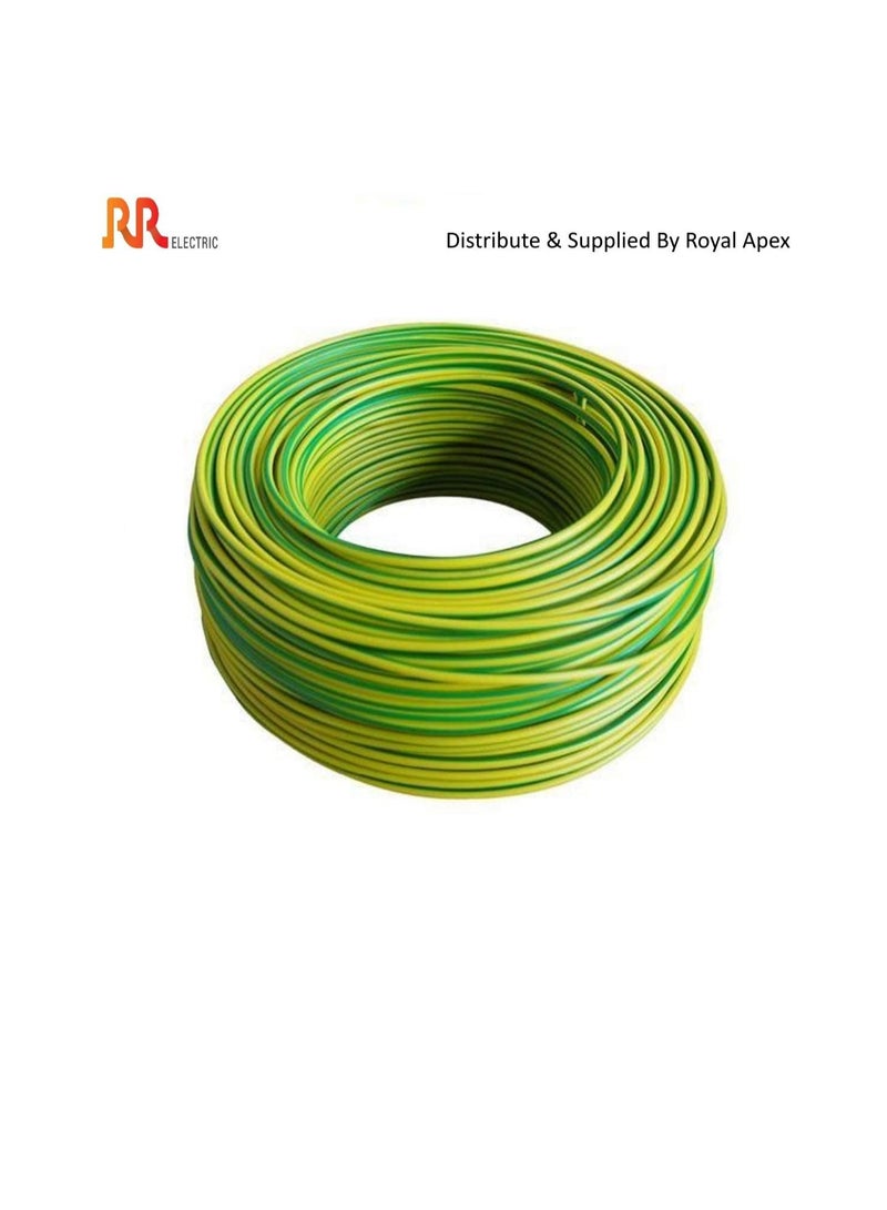 RR Multi Strand Pure Copper Single Core Flexible Cables Trirated Electrolytic Conductor up to 105C Fire Resist Electric Panel Wire BS6231 ISO9001 CE Compliant 100Y 90m Roll 1mm Yellow Green - Image 2