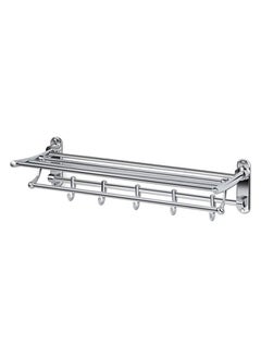 Foldable bathrobe and towel holder