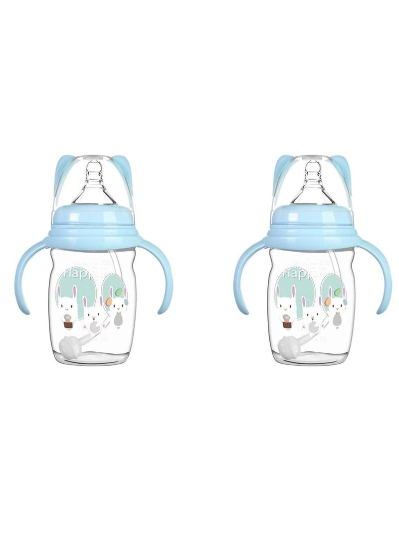 Baby Feeding Bottle PP 330ml with Extra Soft Nipple and Handle - Assorted Color