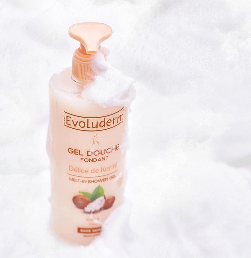 Evoluderm MeltIn Shea Butter Shower Gel  500 ml  Nourishes  Restores Dry Skin  Paraben Free  Vegan - Image 2