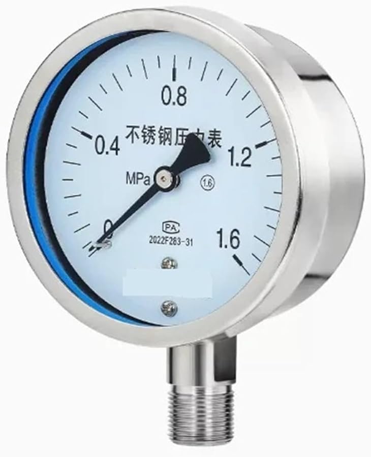 مقياس البخار ذو الضغط السالب بالتفريغ الشعاعي من الفولاذ المقاوم للصدأ Y60BF 0 0 6 ميجا باسكال 6 كجم - Image 1