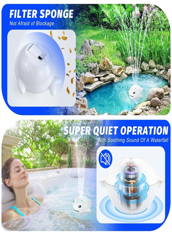 ChlorStar Floating Pool Fountain with Remote, Whale Pool Fountain with Lights, Rechargeable Pool Water Fountain, above Ground Pool Fountain Waterfall, Swimming Pool Fountains for Inground Pool-1PC - Image 5