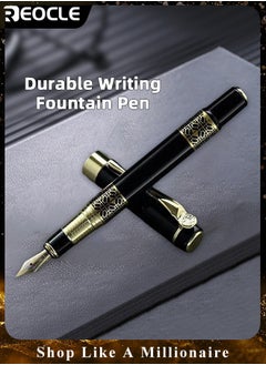 REOCLE Business Metal Fountain Pen Retro Classic Style Pen Gift Smooth Writing Pen Calligraphy Pen for Signature School Office Gift Supplies  - Image 1