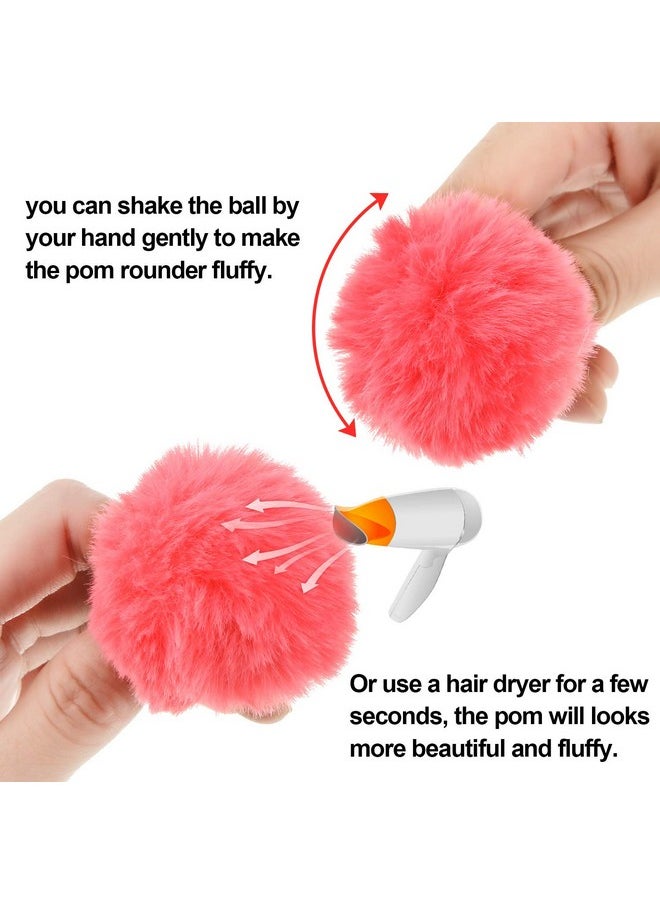 WILLBOND 20 Pieces Pom Pom Hair Ties Ball Elastic Band Fur Ball Fluffy Ponytail Holders for Women Girl Kids Hair Accessories, 10 Colors  - Image 5