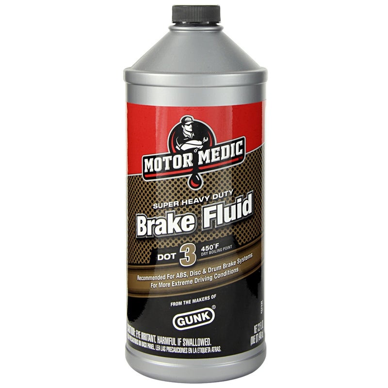 Gunk Motor Medic M4332 DOT 3 Super Heavy Duty Brake Fluid - 32 oz.