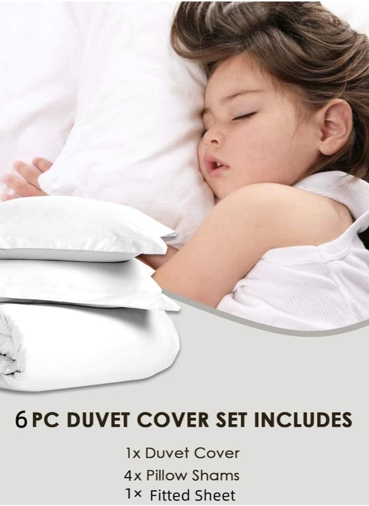 MOON HOME - King/Queen/Single size Soft and Breathable Microfiber Hypoallergenic Beautiful Design Duvet Cover Set ,set includes 1 Comforter Cover, 1 Fitted Bedsheet, 4 Pillowcases - Image 1