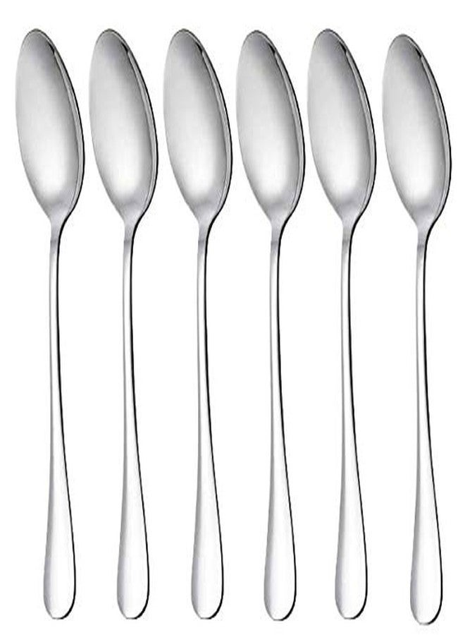 Olrada Tidy Big Stainless Steel Spoons,Durable Spoons,Tablespoon,Silverware Spoons,Mirror Finish & Dishwasher Safe,Use for Home,Restaurant 6pcs Set