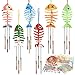Fennoral 30 Pack Wind Chime Kit Make Your Own Fish Wind Chime Wooden Arts and Crafts for Girls Boys Ornaments DIY Coloring Spring Craft for Classroom Art Activities Mothers Day Decoration - Image 3