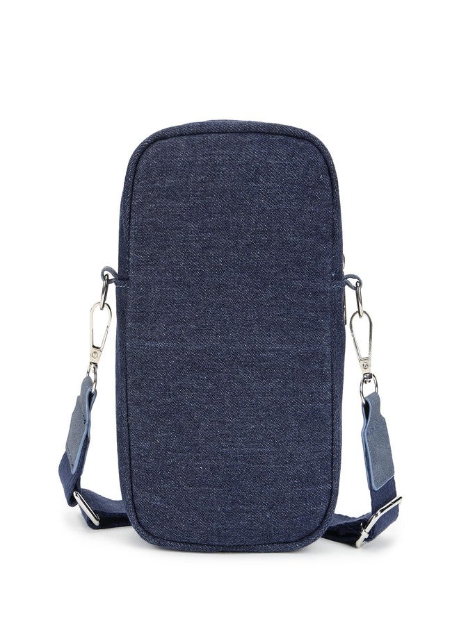 Fastrack Denim on sling Bag | Plain Design | Adjustable & Detachable Webbing Strap | Zipper Closure | Main Compartment with Internal Pocket & Quick-Access External Pocket | 6-Month Warranty - Image 5