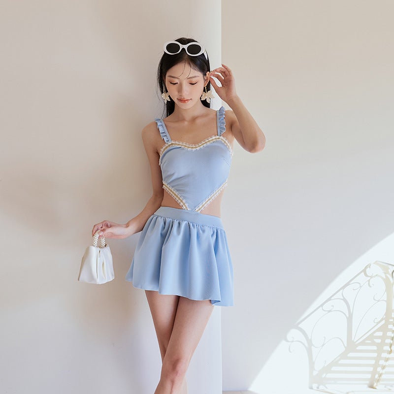 Small Fresh Girl Net Red Fashion Surfing Spring Skirt One-Piece Flat Angle A Generation Of Hair - Image 3