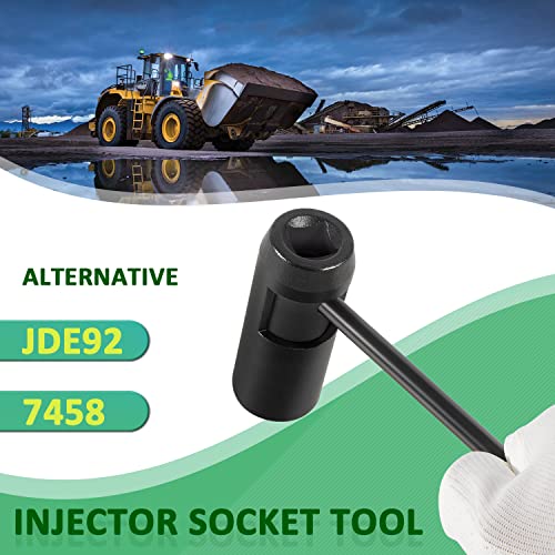 Bonbo JDE92 Injector Socket Tool, 7458 21 mm Injector Nozzle Socket, Replacement for John Deere Engines Equipped with Robert Bosch KDEL Injectors - Image 2