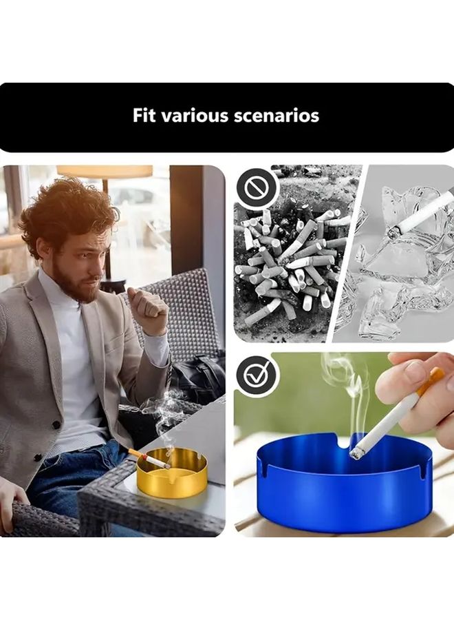 Personalized Golden Ashtray Custom Name Engraved Heavy Duty Oval Smoking Holder With Case Like Lid Ideal Gift For Dad Husband Boyfriend Add Your Name - Image 4