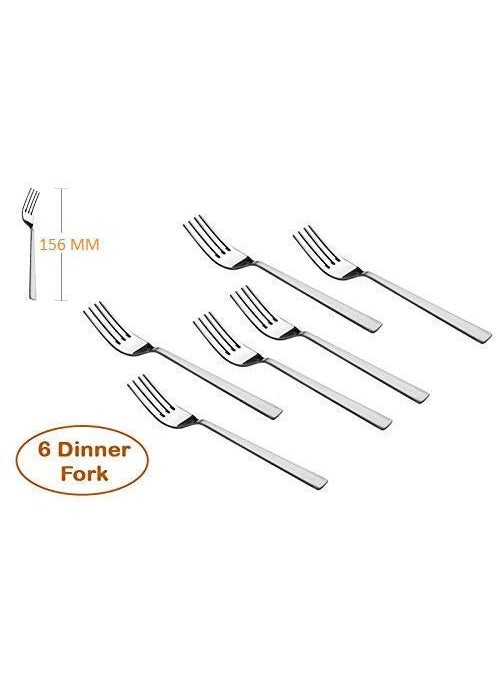 Parage - Parage Stainless Steel Spoon Set Fork Set 12 Pieces for Tea Coffee Sugar Condiments Spices Set of 12 Contains Spoons Set of 6 Spoon and Fork Set of 6 Mirror Polished - Image 1
