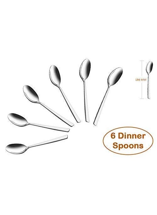 Parage - Parage Stainless Steel Spoon Set Fork Set 12 Pieces for Tea Coffee Sugar Condiments Spices Set of 12 Contains Spoons Set of 6 Spoon and Fork Set of 6 Mirror Polished - Image 1