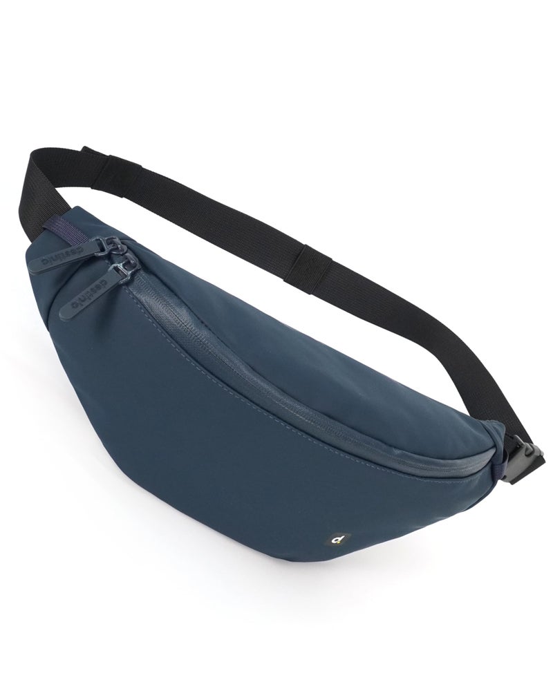Destinio Waist Bag for Men and Women - Anti Theft, Waterproof Zippers and Back Pocket - Large Travel Waist Pouch, Fanny Pack, Belt & Hip Bag for Hiking, Passport, Gym (Blue) - Image 1