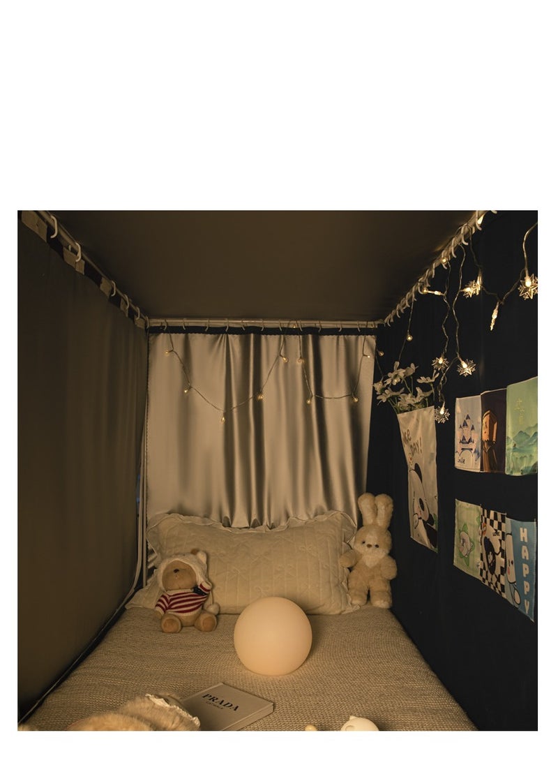 Y&D Bed Canopy Tents Curtain Blackout Curtain Single Bed Tent Curtain Student Shading Cloth Bed Canopy Mosquito Net Student Sleep Privacy Protection  - Image 2