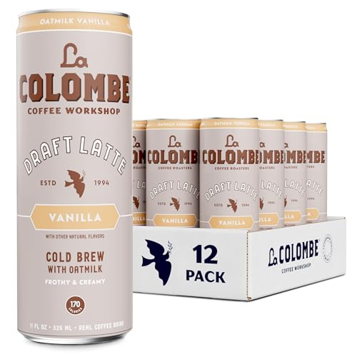 La Colombe Coffee, Oatmilk Vanilla Latte, 11 fl oz Cans (Pack of 12), Coffeehouse Quality Cold Brew, Specialty Grade Coffee Beans, Ready-to-Drink On-the-Go - Image 1