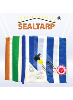 SEALTARP SEALTARP Dual Color Decorative Tarpaulin 120 GSM 9 x 6 ft Extra Strong Tirpal Reinforced Eyelets UV Resistant 100 Waterproof Protection Sheet for Covering Roofing  - Image 4