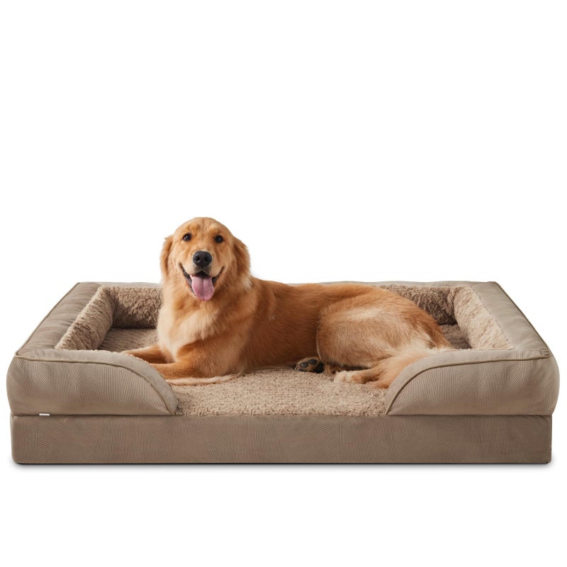INVENHO Orthopedic Dog Beds Large Sized, XL Washable Dog Sofa with Egg-Crate Foam, Waterproof Lining and Non-Skid Bottom - Image 1