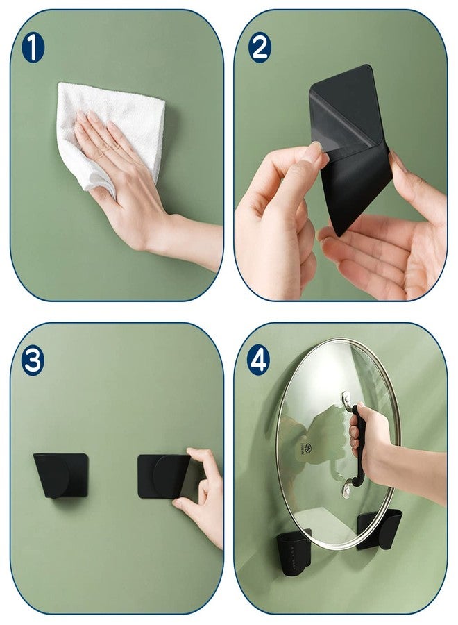 DOERDO DD 6 Pairs Wall Mount Pot Lid Organizer, Cabinet Door Pot Hangers, Adjustable Lid Holder for Kitchen Wall - Image 4