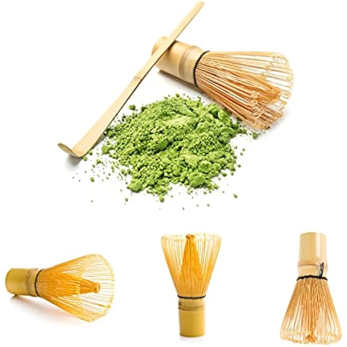 Unity Nother Japanese Matcha Whisk Set Matcha Tea Ceremony Set Matcha Whisk Chasen Traditional Scoop Chashaku Scoop Holder Tea Sifter And Ceramic Matcha Bowls5 Pcs - Image 2