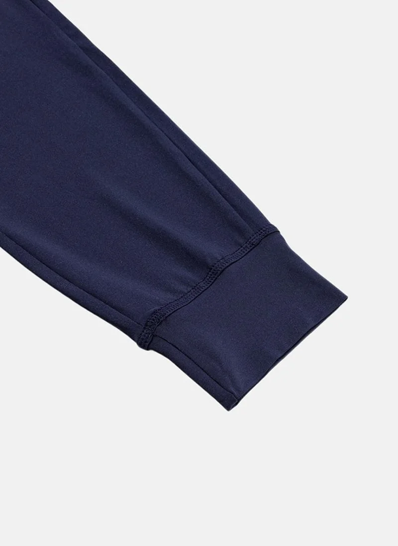 YUNIQEE Navy Blue Plain Jogger Trouser