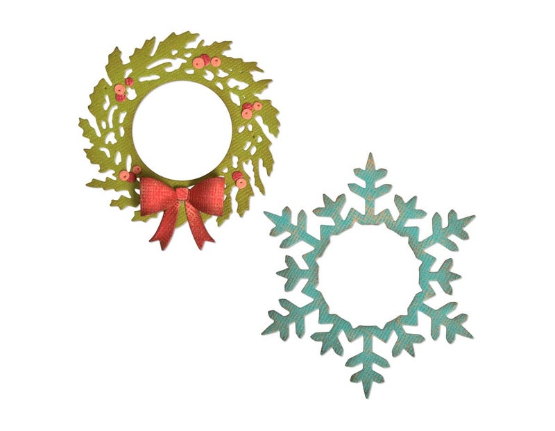Sizzix Sizzix Wreath  Snowflake by Tim Holtz Dies usone size Multicolor 