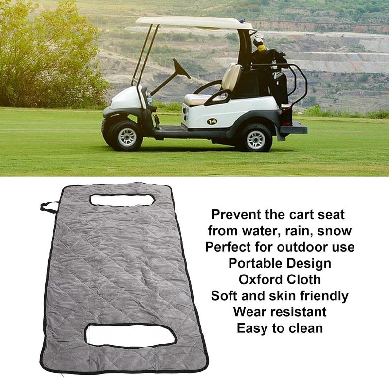 klarako Golf Cart Seat Covers for Club Club Car, Golf Cart Accessories Club Car Seat Cover Oxford Fabric Cart Seat Cover Blanket Waterproof Breathable Front Seat Cover Set Bench Seat Protectors for Outdoor - Image 2