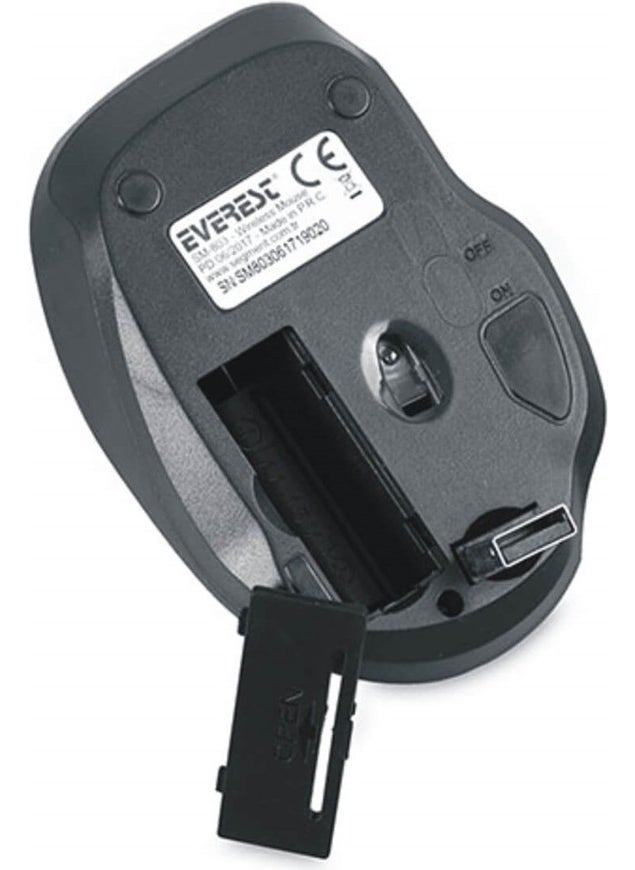 Everest SM-803 Usb Black 800/1200/1600dpi Wireless Mouse  - Image 4