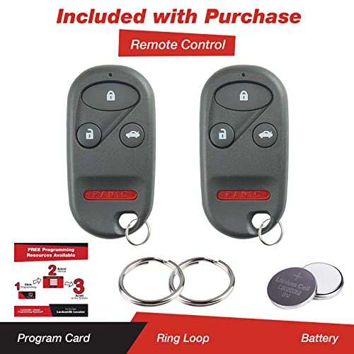 KeylessOption Keyless Entry Remote Control Car Key Fob Replacement for E4EG8DJ (Pack of 2) - Image 4