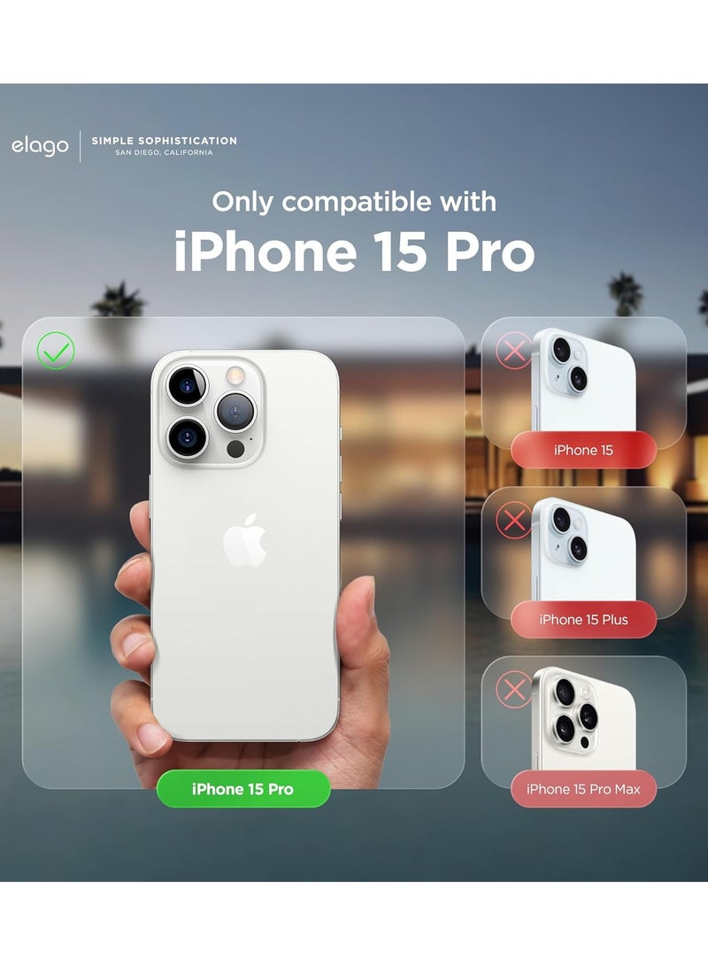 elago Liquid Silicone for iPhone 15 PRO case cover Full Body Protection, Shockproof, Slim, Anti-Scratch Soft Microfiber Lining - Sky Blue - Image 2