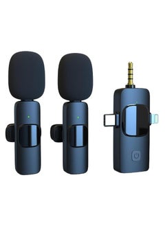 Anmi Wireless Lavalier Microphone compatible with iPhone, Laptop, Computer, Android Phone, Camera – 3 in1 Wireless Receiver+ Mics for Podcast, Video Recording (3in1+2mics)  - Image 1
