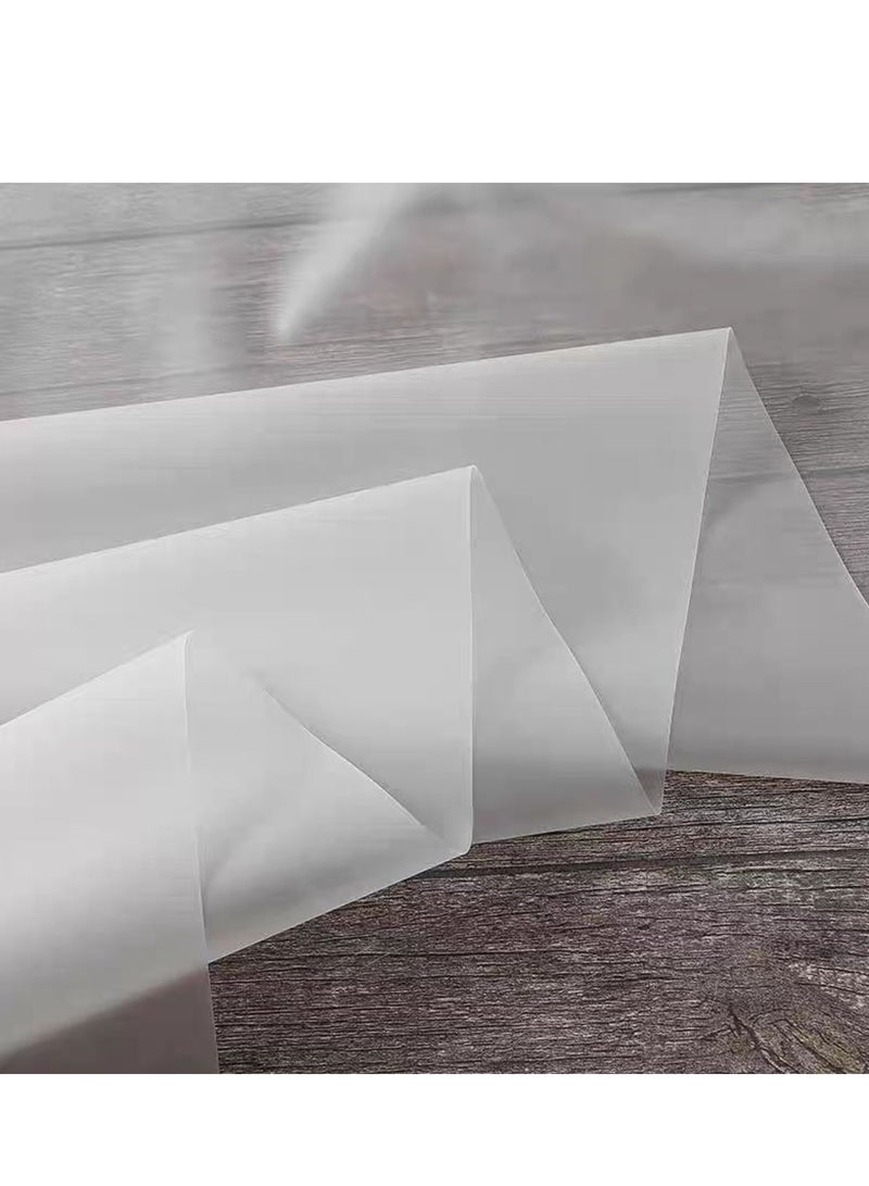 Waterproof Semi-Transparent Frosted Tablecloth, Soft PVC Oil-Proof Heat-Resistant Dining Table Cover, Easy to Clean, Reusable Large Area Plastic Table Protector for Daily Meals & Gatherings(1.5*1.5m/1.5m*2.5m)  - Image 2
