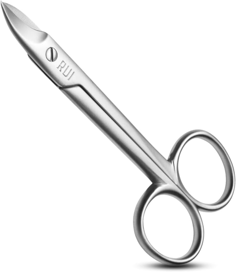 Rui Smiths Pro Precision Toenail Scissors Stainless Steel Pedicure Trimmer Cutter with MicroSerrated AntiSkid Cutting Edges and Long Handles for Hard Nails Made in Solingen Germany