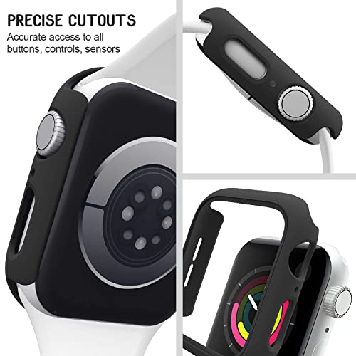 Mugust 4 Pack Hard PC Bumper Case Compatible with Apple Watch SE (2nd Gen) Series 6 5 4 SE 44mm Without Glass Screen Protector, Ultra-Thin Scratch Resistant Edge Frame Cover for iWatch 44mm - Image 3