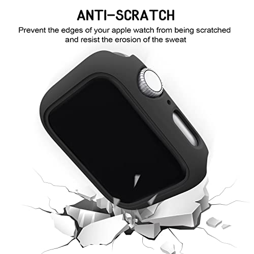 Mugust 4 Pack Hard PC Bumper Case Compatible with Apple Watch SE (2nd Gen) Series 6 5 4 SE 44mm Without Glass Screen Protector, Ultra-Thin Scratch Resistant Edge Frame Cover for iWatch 44mm - Image 4