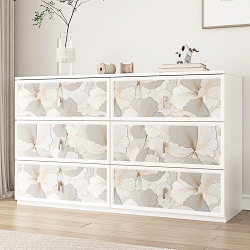 Wallderful Ginkgo Leaf Wallpaper Grey Gold Floral Peel and Stick Wallpaper for Bedroom Self Adhesive Boho Contact Paper Tropical Wall Paper for Shelf Liner Vinyl Roll Cabinet Covering 17.5"x102" - Image 5