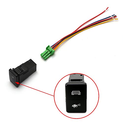 x xotic tech مفتاح دفع مزدوج 1 قطعة 12 فولت مع مؤشر خلفي LED متوافق مع تويوتا كامري كورولا تاكوما تندرا RAV4 - Image 3